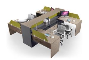China Fabric Screen Partition Melamine Office Furniture Wooden Office Desk Workstation factory