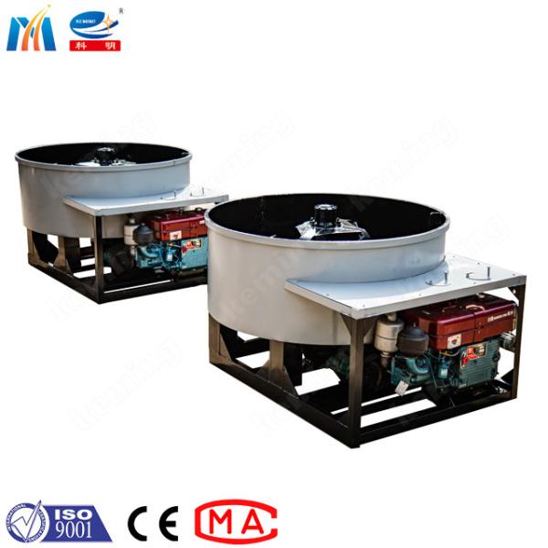 750L Diesel Industrial Concrete Pan Mixer Round Mouth Dry Mixing With Mixing