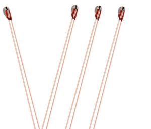 China 3mm Glass Encapsulated NTC Thermistor 10k ohm High Temperature factory