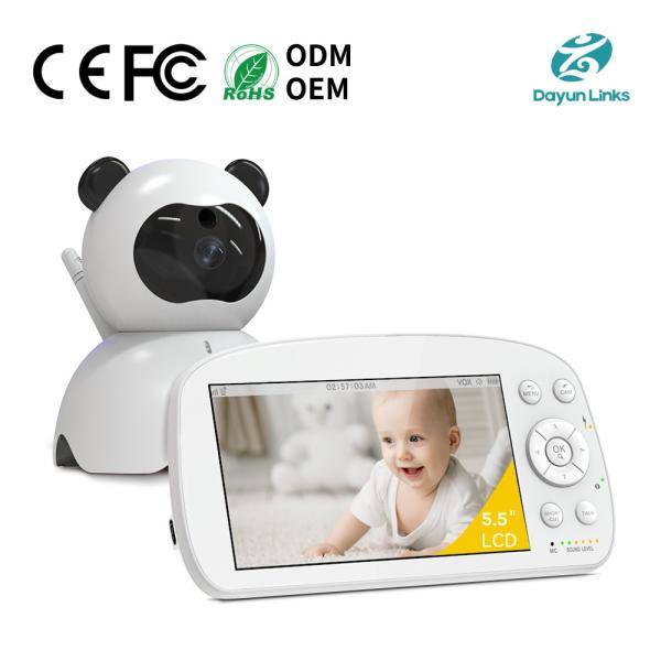 2 Way Full HD Video Babyphone Camera 360 Degree Pan Rotation Angle with 5.5" 720P HD LCD Screen