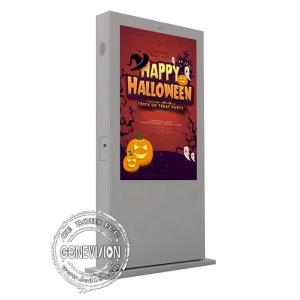 Double Sided Floor Standing WiFi LCD Kiosk Digital Signage ROHS Certified