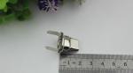 Guangzhou bag oval shape hardware zinc alloy silver color metal twist turn lock
