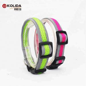 China Multi Size 3M Reflective Tape Dog Collar , Night Reflective Dog Collar For Pet factory