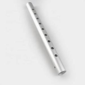 China Matte Silver Anodized Aluminium Round Tube Drilling Aluminum Pipe factory