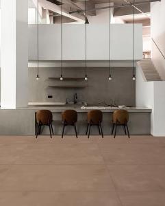 China Retro Non-Slip Indoor Wall 24&quot;X48&quot; Soft Glazed Porcelain Tiles For Building Brown factory