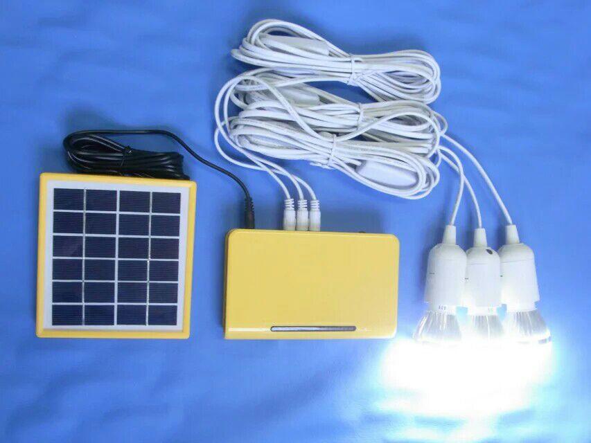 solar power system 3W solar system with lithium battery for solar home LED light