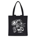 Customized Color Eco-friendly Cartoon Fashion Printed Tote Bag for Women's