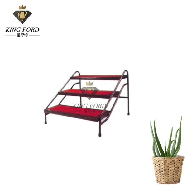 Banquet Hotel Equipments And Supplies Black Frame Portable Stage Steps Three