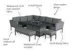 Mail packing Y AJUNION Luxury Outdoor Fabric Patio Furniture Dining Set with