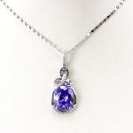 Sterling Silver Oval Pink Zircon Pendant and 925 Silver Chain Necklace (PSJ0268)