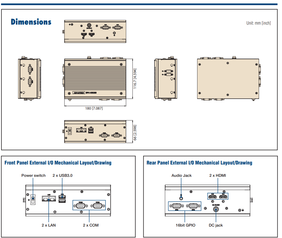 -Advantech- Embedded PCs EPC-U Series EPC-U32335B-00Y1E ,price favorable Ready to Ship