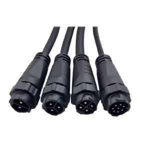 China Self Locking Nylon Male Female Cable Connectors Waterproof For Floodlight Line Light factory
