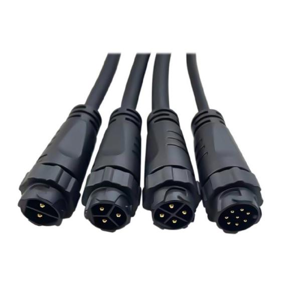 Self Locking Nylon Male Female Cable Connectors Waterproof For Floodlight Line