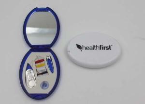 China OEM Professional Compact Miniature Sewing Kit With Mirror In Plastic Case , Easy To Carry factory