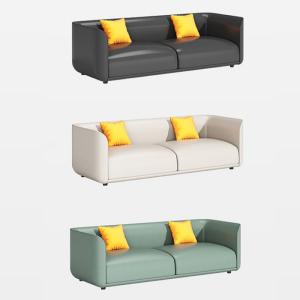 China Chinese Style Reception Room Office Sofa Set with Three Leather Sofas and Coffee Table factory