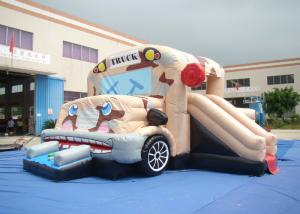 China Best sale commercial inflatable truck bouncer for kindergarten waterproof PVC inflatable truck jumping house factory