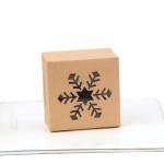 Kraft Paper Food Packaging Christmas Pillow Boxes With Window 20g