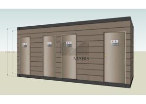 China Eco Friendly Prefabricated Modular Toilets Outdoor Movable Good Earthquake Resistance factory