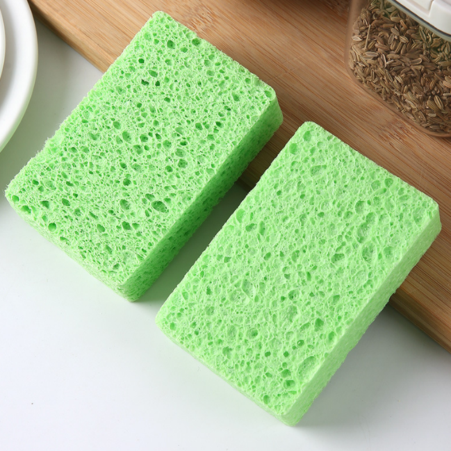 Close-up of cellulose sponge material