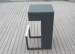Contemporary Black Resin Wicker Bar Set For Outdoor Beach Bar