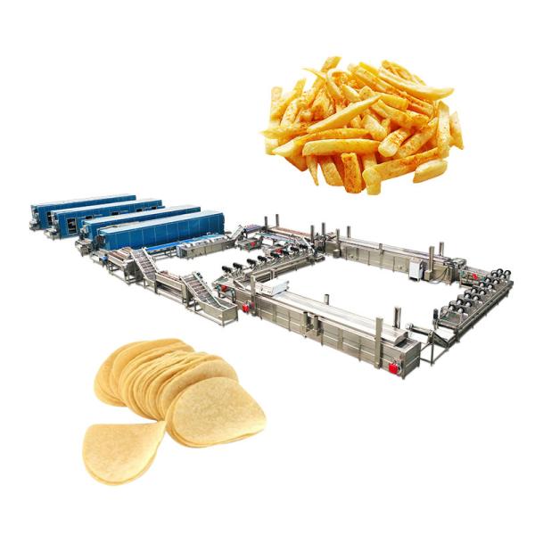 Potato Production Line Machinery Function 5500 KG Capacity Banana Chips Frying
