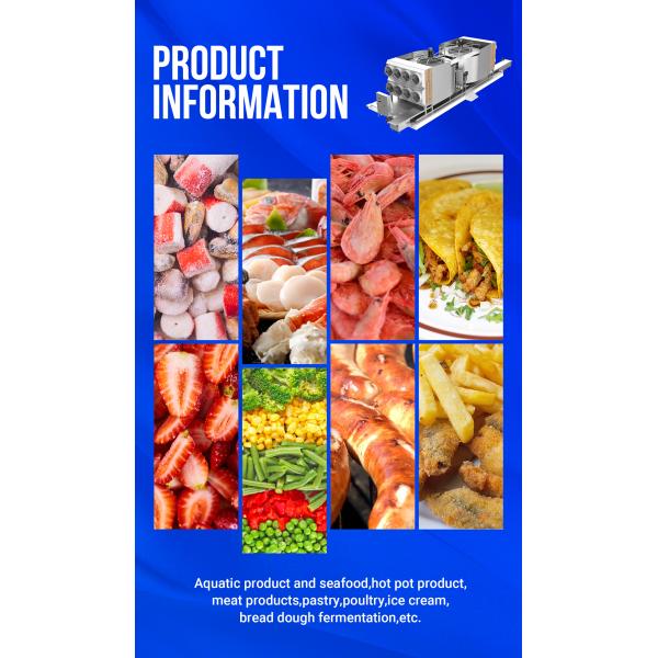 R404A Iqf Freezing Machine Ice Cream Continuous Double Drum Blast Spiral Freezer