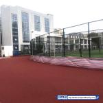 All Weather Spray Coated Synthetic Jogging Track Flooring Eco-Friendly