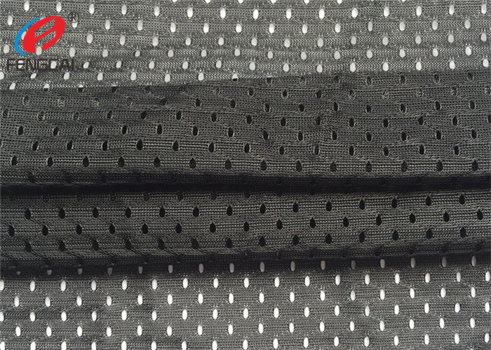 Warp Knitted Big Hole Sports Mesh Fabric , Polyester Jersey Net Material Breathable Fabric