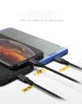 OEM 5V 2.4A 3 In 1 Braided Charging Cable Length 3.2mm Durable Safe Use