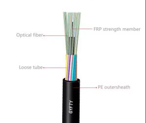 China GYFTY Stranded loose tube FRP Strength Member Cable GYFTY Outdoor underground factory