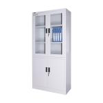Steel Storage Metal Upright Filing Cabinet Glass Swing Door Metal Storage