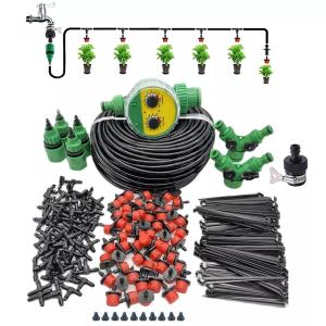 China 30 Meters Garden Hose Fittings Watering Drip Irrigation System Set Automatic Timer Switch factory