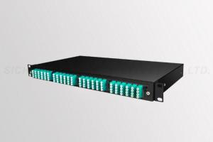 China 19'' LC 96 Port Fiber Patch Panel Rack Mounted 12 / 24 Capacity Within MPO factory