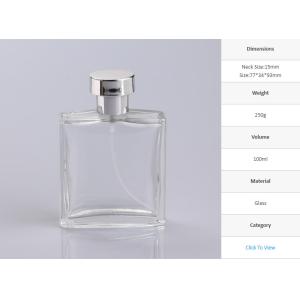 China 20ml 50ml 100ml Men atomizer Perfume Bottle clear glass sliver or gold cap factory