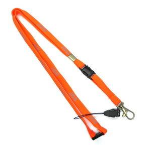 China Personalized Cute Orange Cell Phone Holder Lanyard With Snap Hook / Metal Hook factory