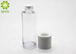 Clear Round PETG Material Empty Conditioner Bottle 110ml With White Screw Cap