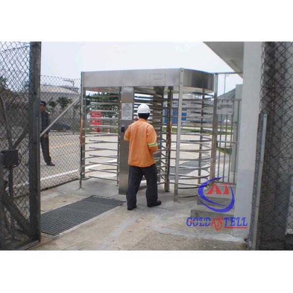 Mifare Card Automatic Full Height Turnstiles Prison / Bank / Construction IP62
