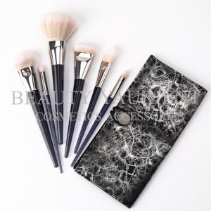 China 2 Tones Pbt Hair Private Label Makeup Brushes Set 6pcs 22cm Total Length factory