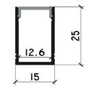 Furniture Strip Lighting Channel Anodized 15*25mm Aluminium Profile For LED