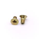 Yellow Zinc Type Z Steel Machine Screws Stainless Steel Flat Head Phillips