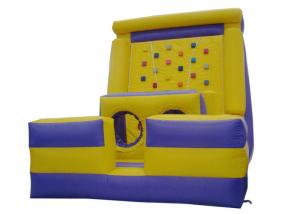 China Indoor Playground Inflatable Rock Climbing Wall Digital Printing 0.55mm Plato PVC Tarpaulins factory
