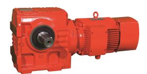 China Solid Shaft Hollow Shaft Foot Mounted Helical Bevel Speed Reducer For Industrial factory