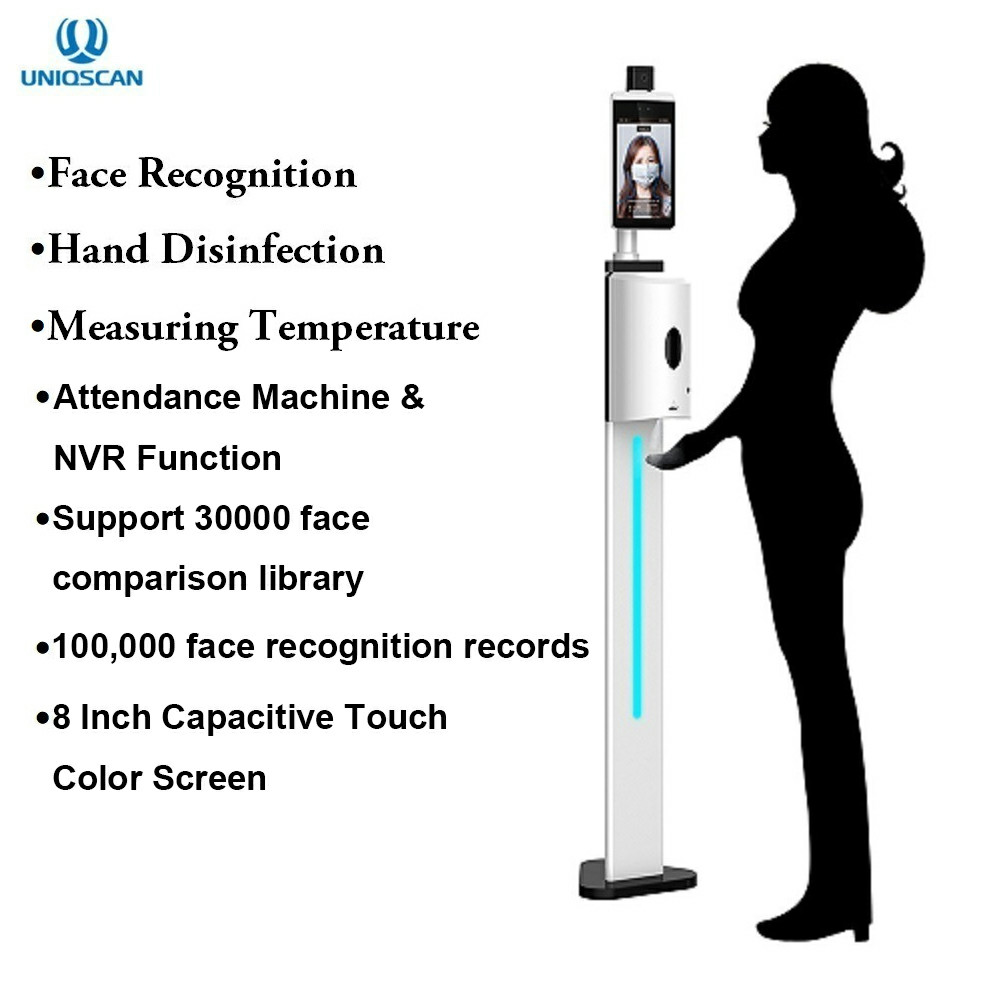 SUS304 8" 20W Facial Recognition Attendance Machine