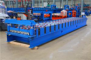 China 16 Stations Metal Sheet Roll Forming Machine For Roof And Wall Profile With Cut To Length factory