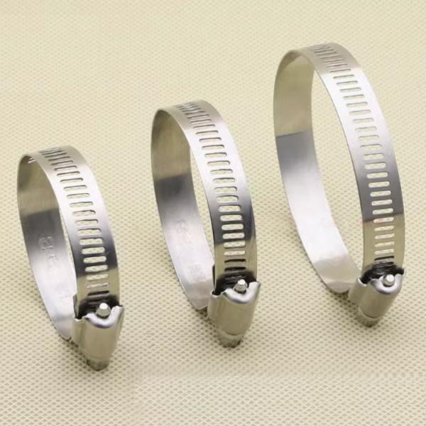 SS 304 Stainless Steel Metal American Hose Pipe Clip Zebra Worm Gear Screw Drive