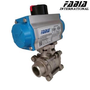 China Pneumatic 3 Piece Butt Welding Ball Valve With Thrust Bearing factory