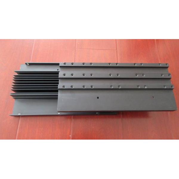 CNC Drilling Machined Extruded Aluminum Profile High Precision Black Anodized