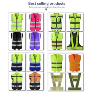 High Visibility Work Safety Vest Breathable Reflective LED Flash