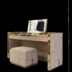 Minimalist Modern Dressing Tables Marble 1.2m Contemporary Vanity