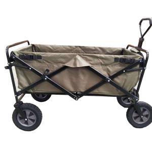China Tools Heavy Duty Steel Iron Camping Trolley at Qingdao Port Portable Beach Wagon Cart factory